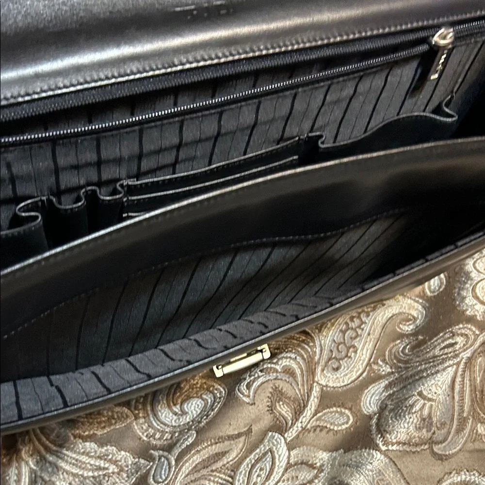 Elegant Black Leather Briefcase for Men